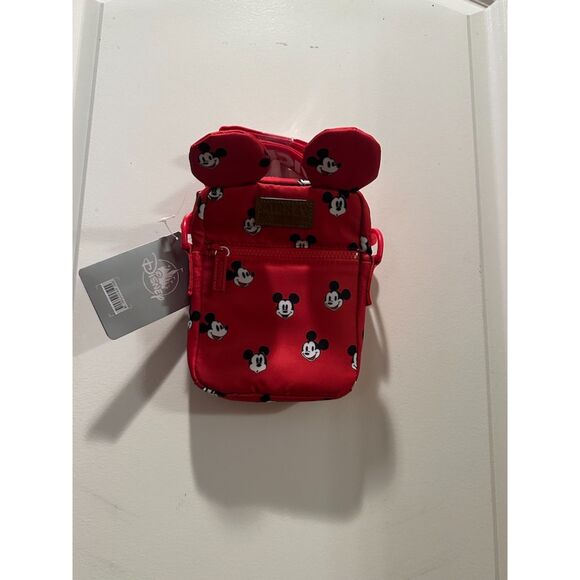 NEW Disney Mickey Mouse Red Crossbody Bag with Mickey Mouse Ears - Picture 1 of 15
